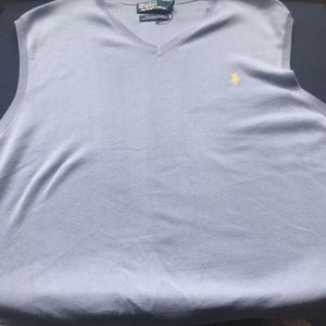 Men’s polo sweater vest with yellow horse
